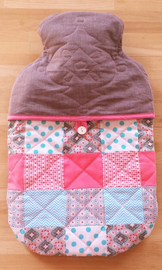 Patchwork Quilted Hot Water Bottle Cover LOLLIPOP by myLIBELLA