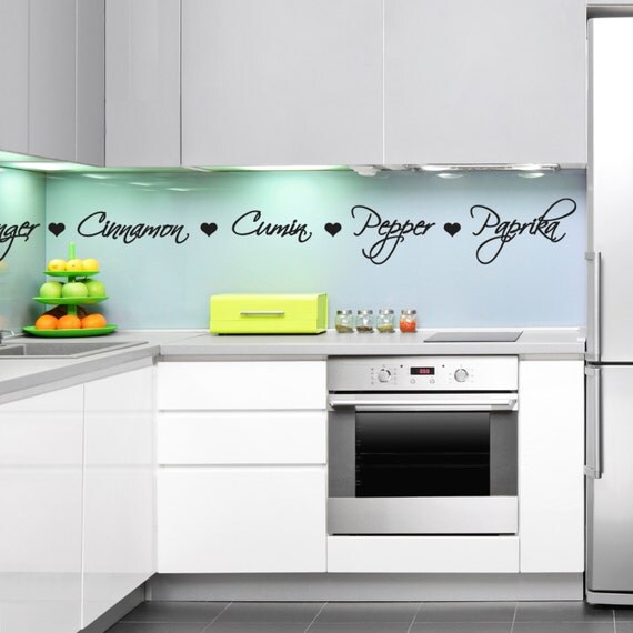 Spice Names Kitchen Wall Decal Kitchen Wall Stickers with