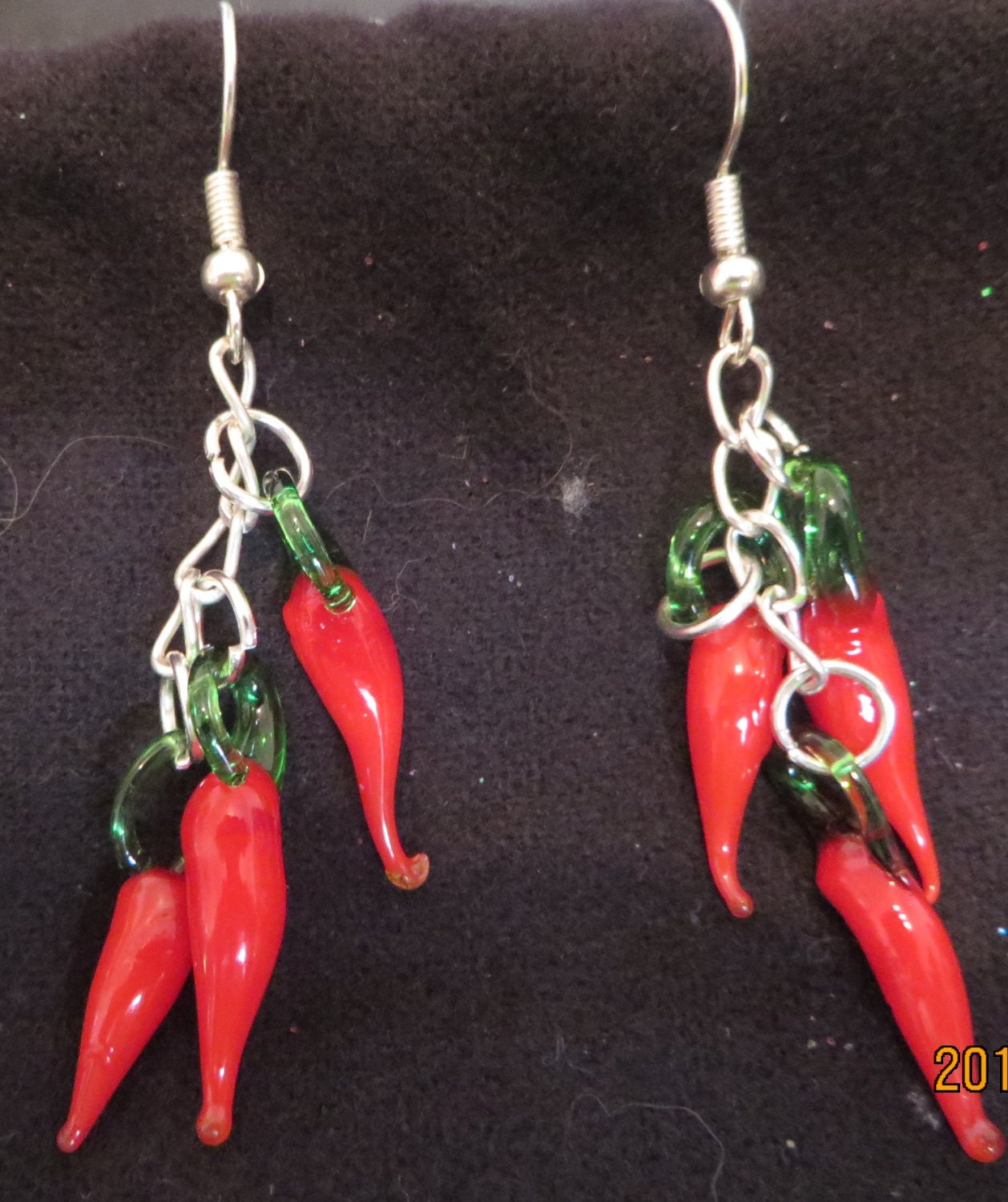 Red Hot Chili Pepper Earrings by Treeflowerscreations on Etsy
