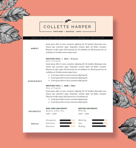 Polished Resume Template and Cover Letter by PolishedResumeDesign