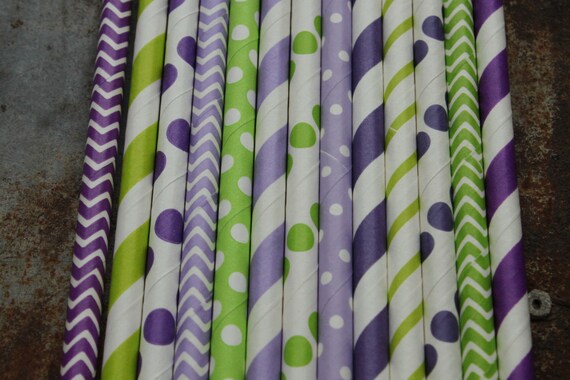 Tinkerbell Party Straws -- Drinking Paper Straws, fairy party Il_570xn