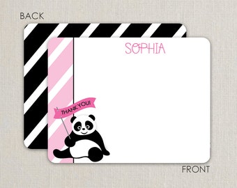 Panda Flat Notecards- Thank-you Cards