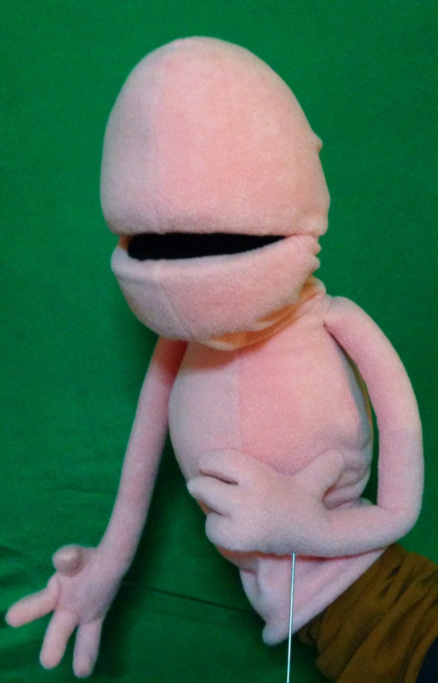 blank human diy hand puppet with rods pick a color muppet by