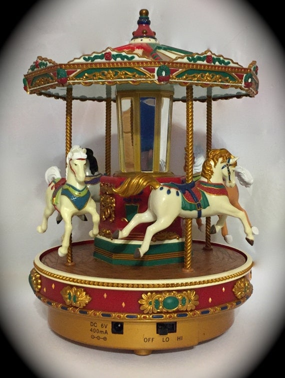Vintage Musical Carousel Mr. Christmas by AllThingsWood on Etsy