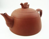 Early Chinese YIXING MOD Perching Bird Teapot Signed by Artist Home Decor Ceremonial Festival Tea Pot New Baby Housewarming Gift