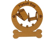 Flyball Dog Personalized Wood Dog Sport Ornament