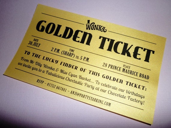 Golden Ticket Invitation 2