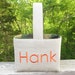 Personalized linen Easter Basket with Camo lining .... Reserved for Kara P