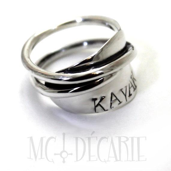 KAYAK ring paddle silver ring kayak paddle jewelry kayak