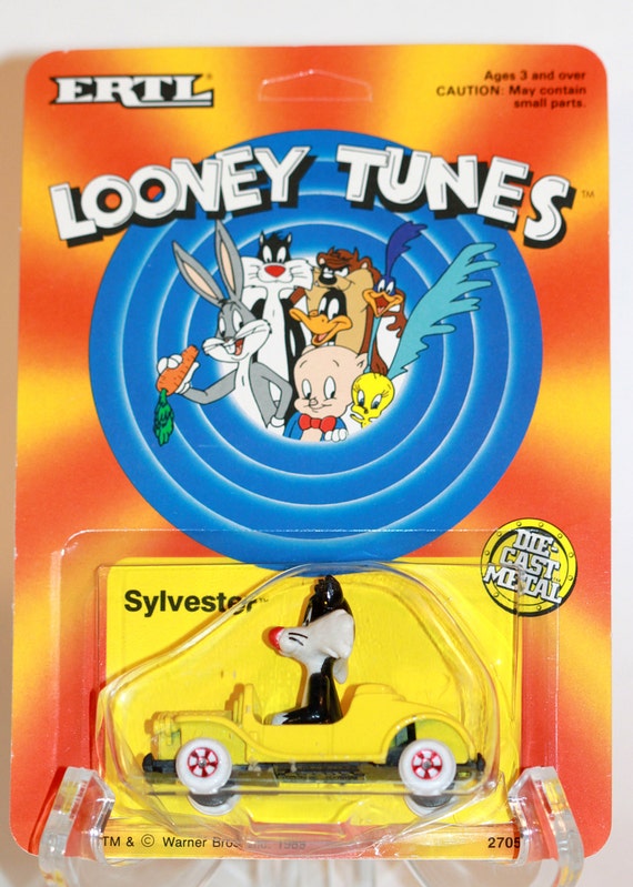 Looney Tunes Sylvester Yellow Car Die Cast Metal by VintageTerrace