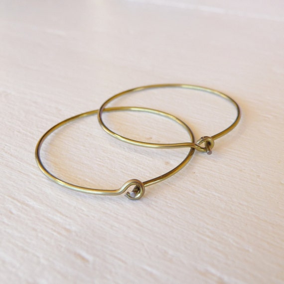 Large Hypoallergenic Hoop Earrings Yellow Gold by NonitaJewelry