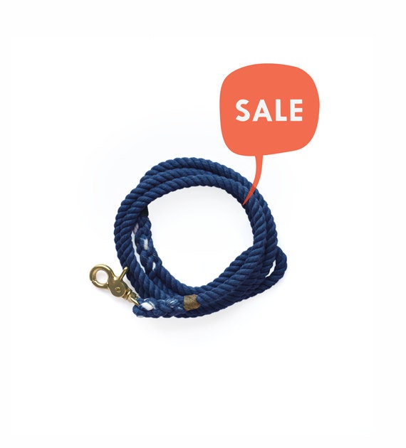 Rope Dog Leash Navy by blinkthings on Etsy