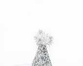 Mini Silver Sparkly Glitter  || Party Hat