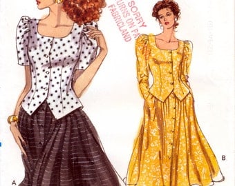 Vogue 7463 Misses' Top and Skirt Sewing Pattern - Uncut - Size 12, 14, 16 - Bust 34, 36, 38