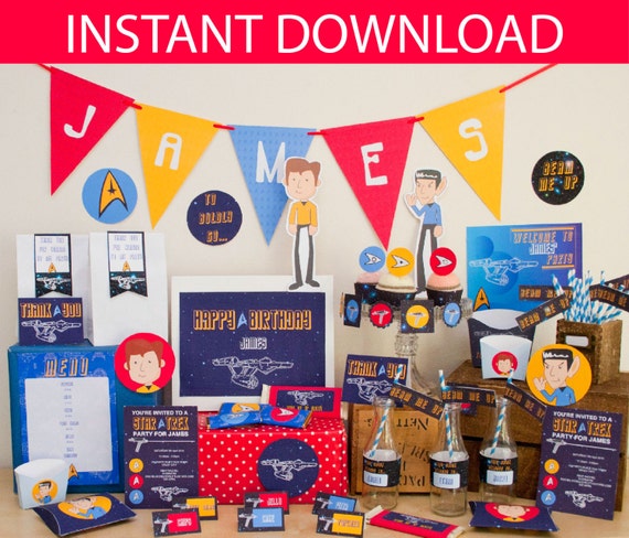 Star Trek Party DIY Printable Kit - INSTANT DOWNLOAD - Start Trek Inspired Il_570xn