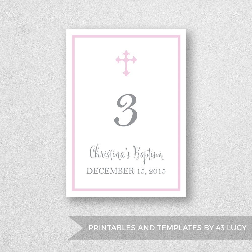 table number template printable instant download for word