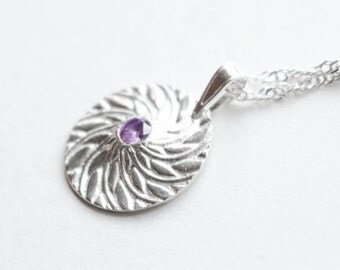 Pure Silver Iris Necklace