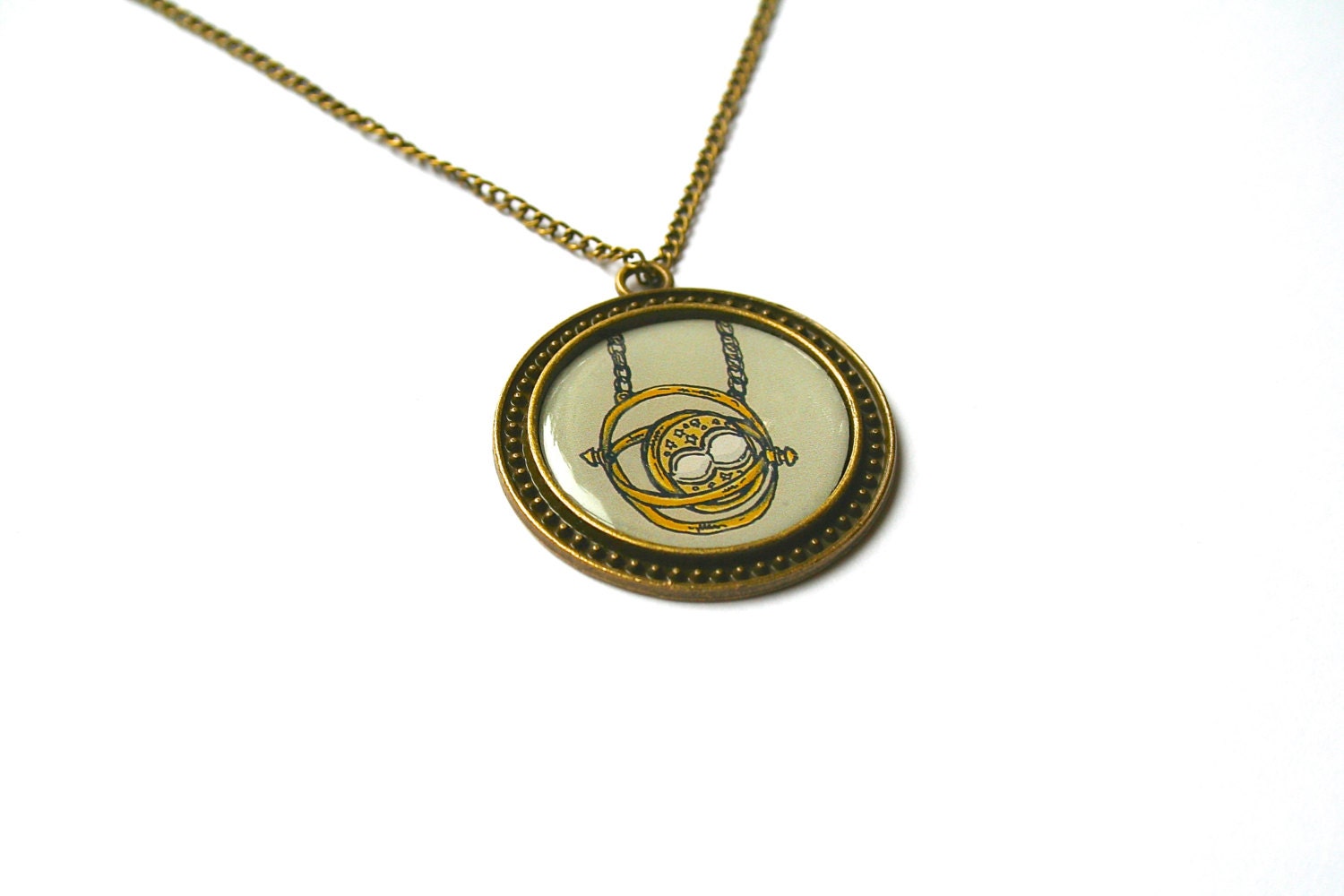 Time Turner Necklace Cute Necklace Harry Potter Necklace Geeky