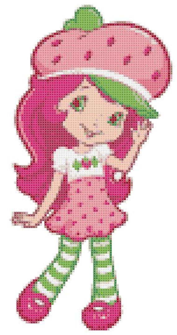 Strawberry Shortcake 14 Count Cross Stitch by BluebellThreads