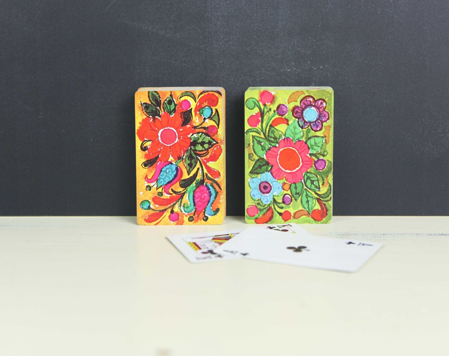 Vintage Playing Cards Double Deck Bridge Set by lazydaysrelics