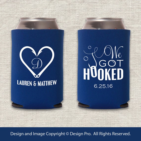 Download We Got Hooked Fishing Wedding Can Cooler