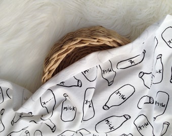 Milk Bottle French Terry Knit - Off White - By the Yard
