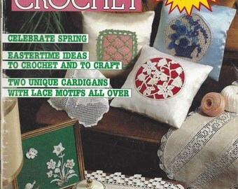 Magic Crochet Magazine - February 1986- Issue 40 - Crochet Pattern Book, Thread Crochet, Doily Pattern, Doilies