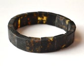 Black Amber Men Bracelet Natural Mens Jewelry Amber For Men Masculine Dude Bracelet Dark Night Bracelet