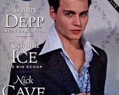 Vintage 1991 Rolling Stone Magazine - Johnny Depp Cover - Vanilla Ice - Nick Cave - Springsteen - Silence of the Lambs Triple Ad - #27 Vintage 1991 Rolling Stone Magazine - Johnny Depp Cover - Vanilla Ice - Nick Cave - Springsteen - Silence of the Lambs Triple Ad - #27