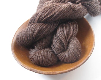DK Alpaca/Merino 85/15 Undyed 3 ply Yarn Fiber for Knitting Crochet Weaving Brown
