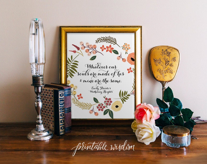 Literary Quote art Printable print wall art decor