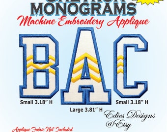 Chevron Monograms APPLIQUE Machine Embroidery Designs BX Format Monogram Fonts Digital Download