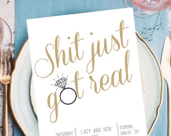 Shit just got real | Etsy