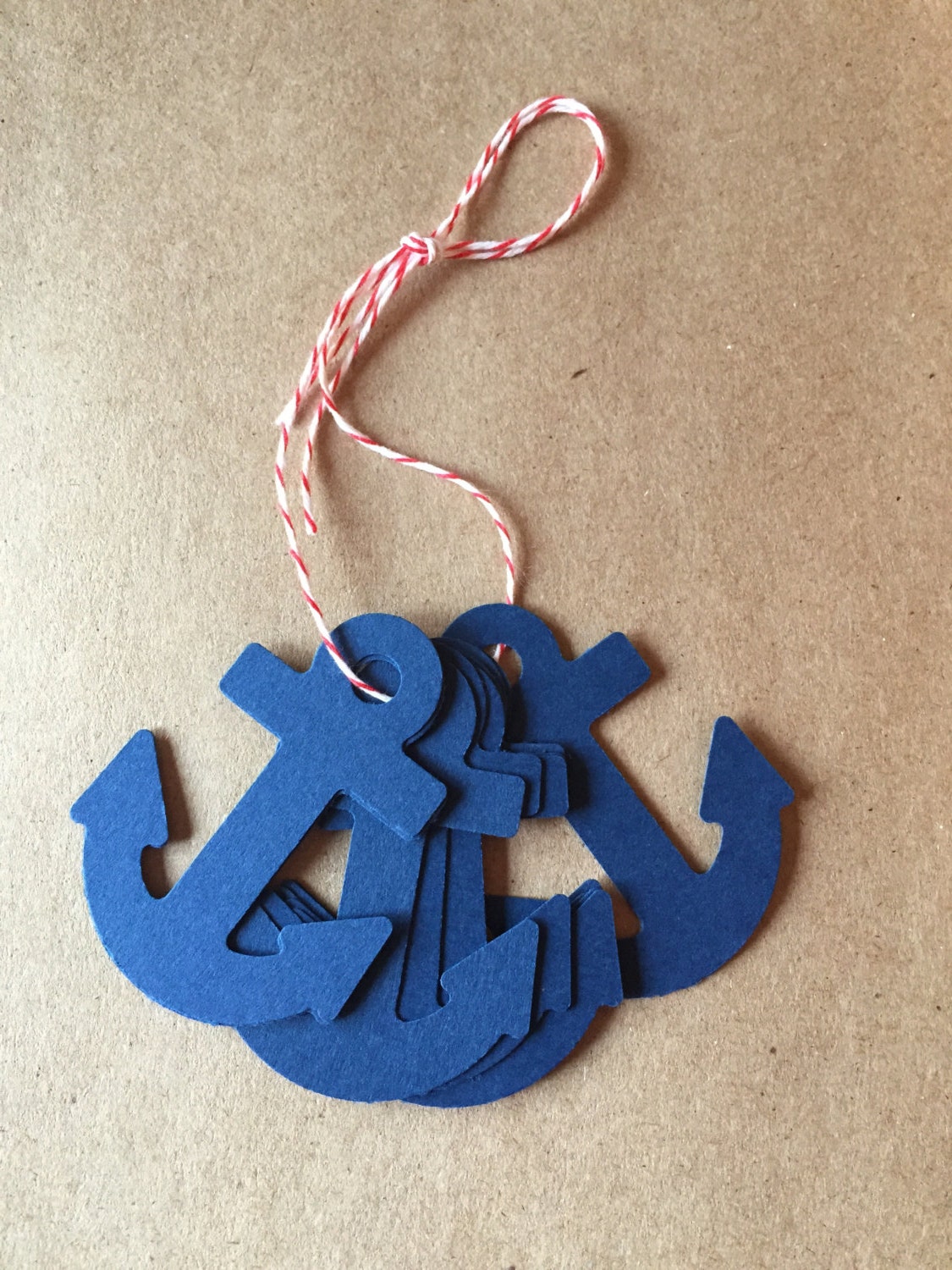 Anchor nautical gift tags/red and navy blue/nautical theme/Diy