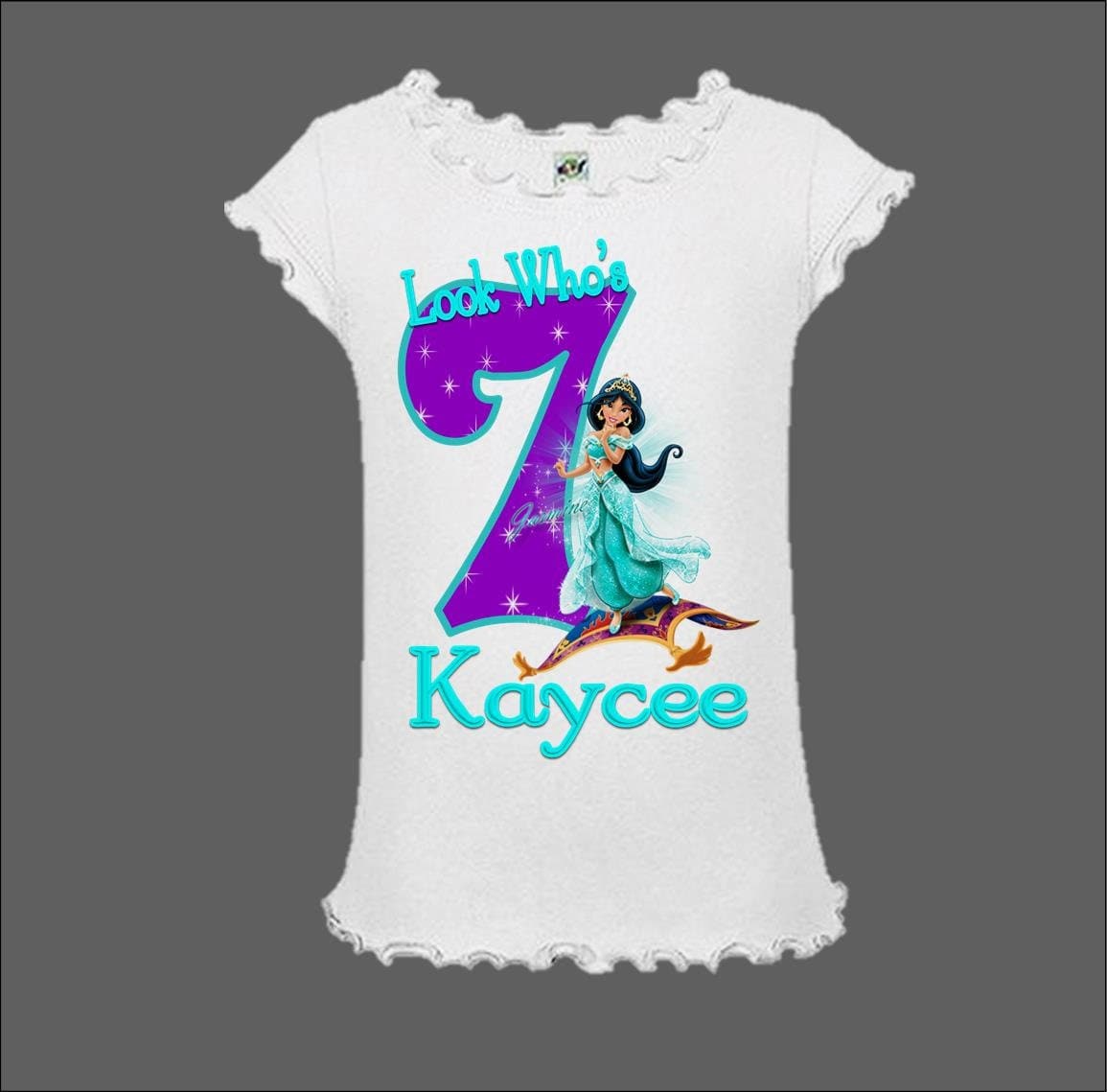 princess jasmine birthday shirt