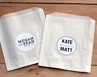 100 Custom Wedding Stickers / Favor Bags / Birthday Stickers / Paper Bags / Wedding Favor / Cookie Bags / Custom Stickers / Personalized