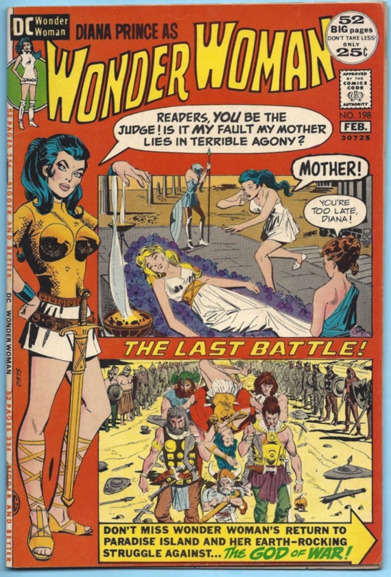 Items Similar To Wonder Woman 198 Comic Book Superhero