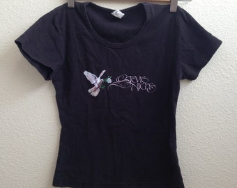 STEVIE NICKS black bella donna 1981 t-shirt - baby tee (xsmall/small)