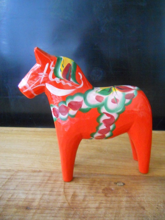 Red Dala Horse Swedish Folk Art