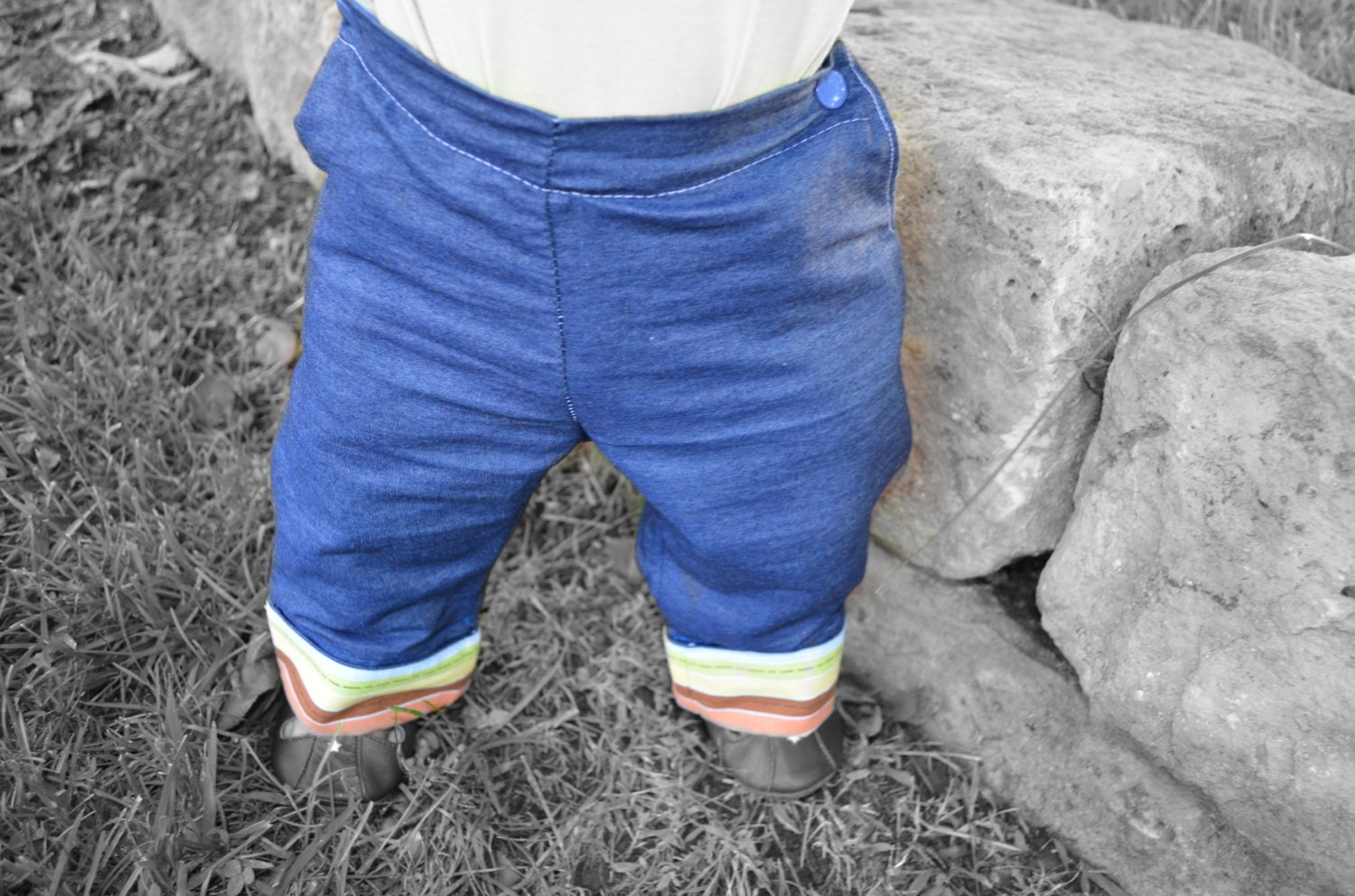 Beanstalk Britches OS Cloth Diaper Jeans PDF Pattern