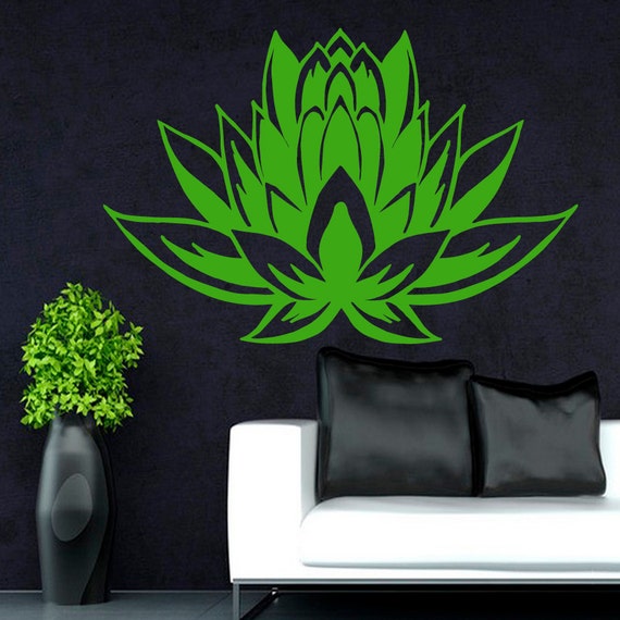 Wall Decals Lotus Flower Decal Yoga Vinyl Sticker by BestDecals