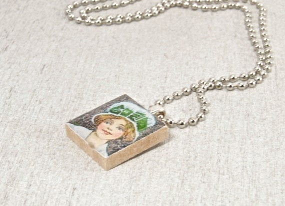 Lady Luck of the Irish Scrabble Tile Pendant