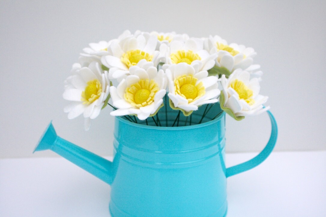 Daisies in a Watering Can Ready to Ship by SomeThingsWong on Etsy