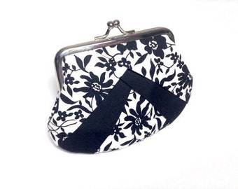 Floral print coin purse