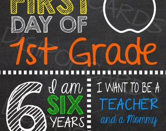 First Day of School Custom Sign Printable 8x10 First Day of