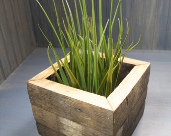 Items similar to Wood planter, Flower garden box, 38 x 38 