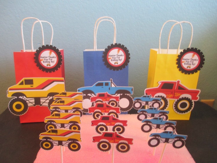 Monster Truck Decoration 6 Monster by BehindTheTheme on Etsy