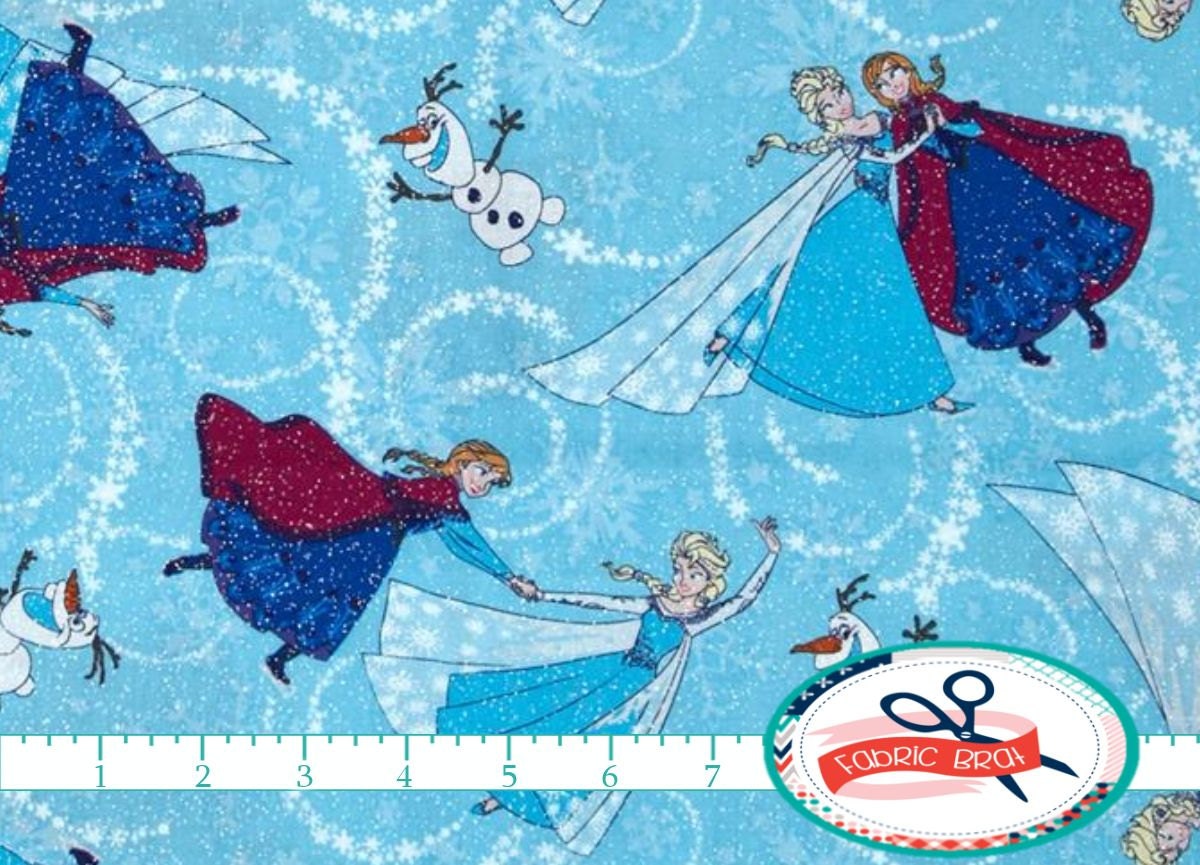 DISNEY FROZEN Fabric by the Yard Fat Quarter Anna & Elsa