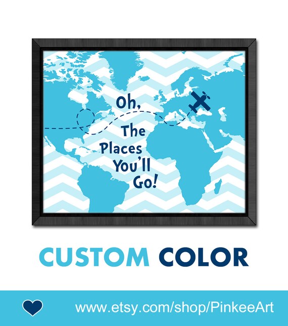 oh the places you'll go map nursery dr seuss quotes