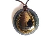 Organite magical pendant Shungit-Eye Magic Isis-Agata-protection-energy Listed Total-Handmade